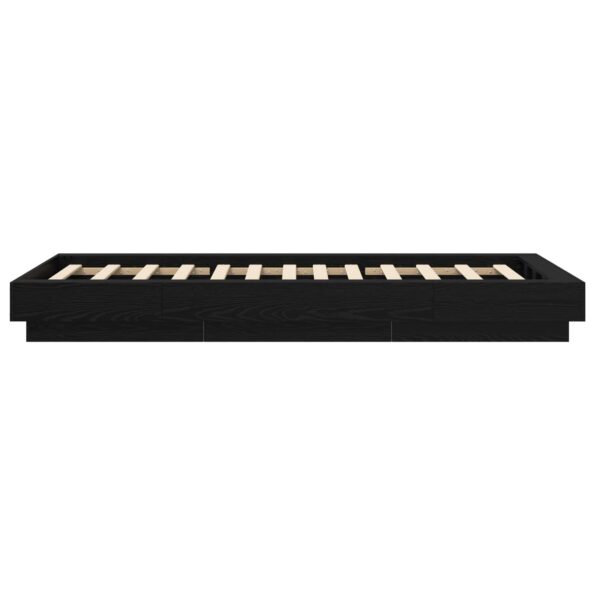 vidaXL Rám postele na podlahe Čierny dub 80 x 210 cm Kompozitné drevo – Obrázok 4