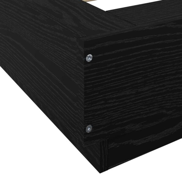 vidaXL Rám postele na podlahe Čierny dub 80 x 210 cm Kompozitné drevo – Obrázok 5