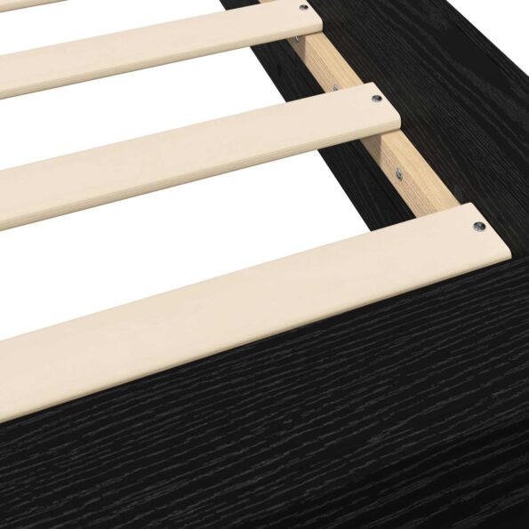 vidaXL Rám postele na podlahe Čierny dub 80 x 210 cm Kompozitné drevo – Obrázok 6