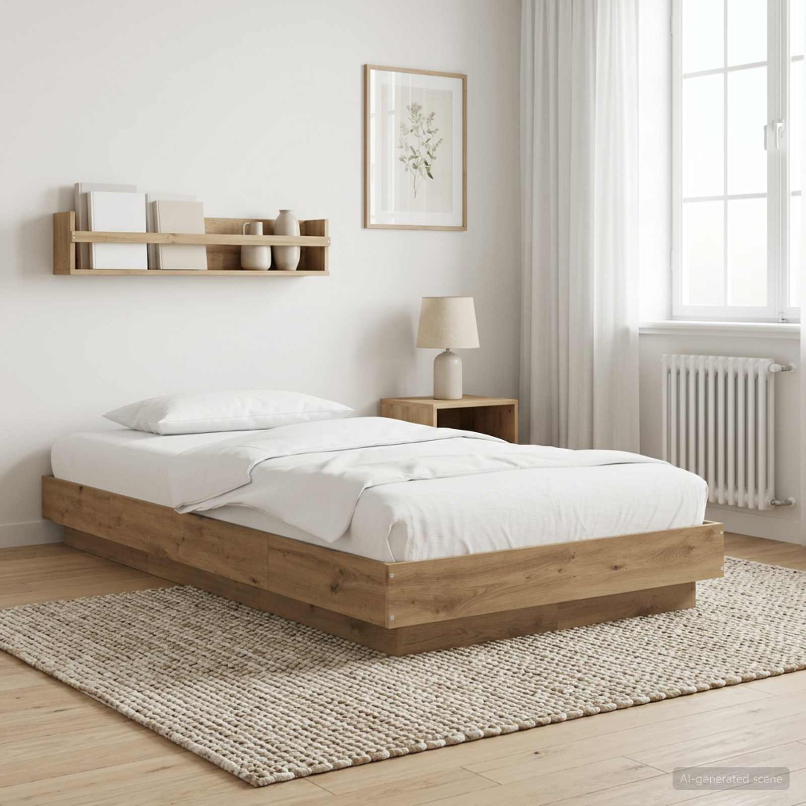 3429706_1.jpg vidaXL Rám postele na podlahe Dub artisan 80 x 210 cm Kompozitné drevo – Obrázok 1