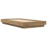 vidaXL Rám postele na podlahe Dub artisan 80 x 210 cm Kompozitné drevo – Obrázok 3