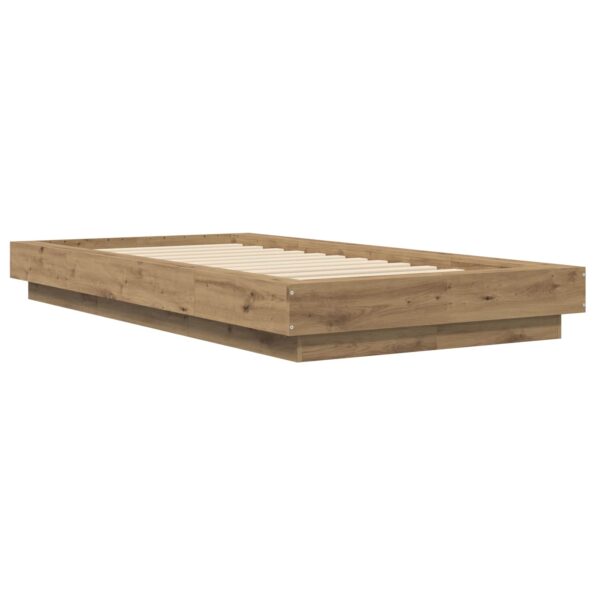 vidaXL Rám postele na podlahe Dub artisan 80 x 210 cm Kompozitné drevo – Obrázok 3