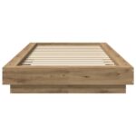 vidaXL Rám postele na podlahe Dub artisan 80 x 210 cm Kompozitné drevo – Obrázok 4