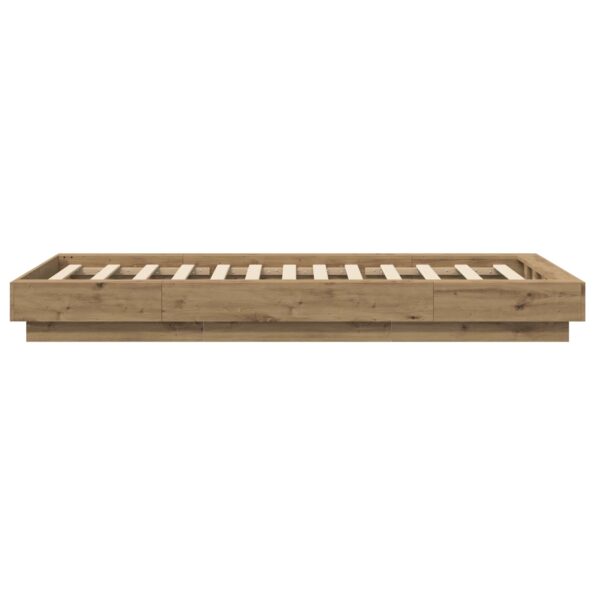 vidaXL Rám postele na podlahe Dub artisan 80 x 210 cm Kompozitné drevo – Obrázok 5