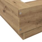 vidaXL Rám postele na podlahe Dub artisan 80 x 210 cm Kompozitné drevo – Obrázok 6