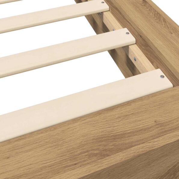 vidaXL Rám postele na podlahe Dub artisan 80 x 210 cm Kompozitné drevo – Obrázok 7