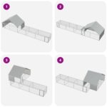 vidaXL Kurník so strechou a dvorom 2 ks Strieborná 800 x 200 x 190 cm – Obrázok 11