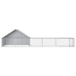 vidaXL Kurník so strechou a dvorom 2 ks Strieborná 800 x 200 x 190 cm – Obrázok 3
