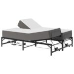 vidaXL Elektrický nastaviteľný rám postele Čierna 120 x 190 cm Oceľ – Obrázok 3