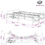 vidaXL Elektrický nastaviteľný rám postele Čierna 120 x 200 cm Oceľ – Obrázok 11