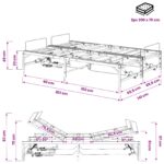 vidaXL Elektrický nastaviteľný rám postele Čierna 140 x 200 cm Oceľ – Obrázok 11