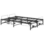vidaXL Elektrický nastaviteľný rám postele Čierna 150 x 200 cm Oceľ – Obrázok 5