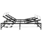 vidaXL Elektrický nastaviteľný rám postele Čierna 160 x 200 cm Oceľ – Obrázok 7