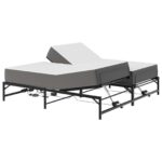 vidaXL Elektrický nastaviteľný rám postele Čierna 180 x 200 cm Oceľ – Obrázok 3