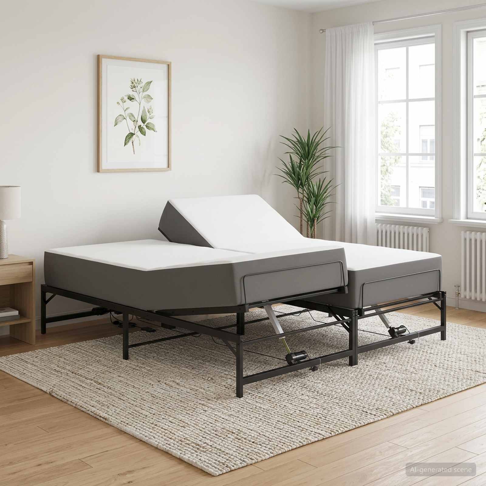 3438625_1.jpg vidaXL Elektrický nastaviteľný rám postele Čierna 183 x 213 cm Oceľ – Obrázok 1