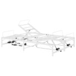 vidaXL Elektrický nastaviteľný rám postele Biela 140 x 200 cm Oceľ – Obrázok 2