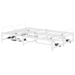 vidaXL Elektrický nastaviteľný rám postele Biela 140 x 200 cm Oceľ – Obrázok 5