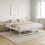 vidaXL Elektrický nastaviteľný rám postele Biela 200 x 200 cm Oceľ – Obrázok 4