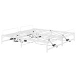 vidaXL Elektrický nastaviteľný rám postele Biela 200 x 200 cm Oceľ – Obrázok 5