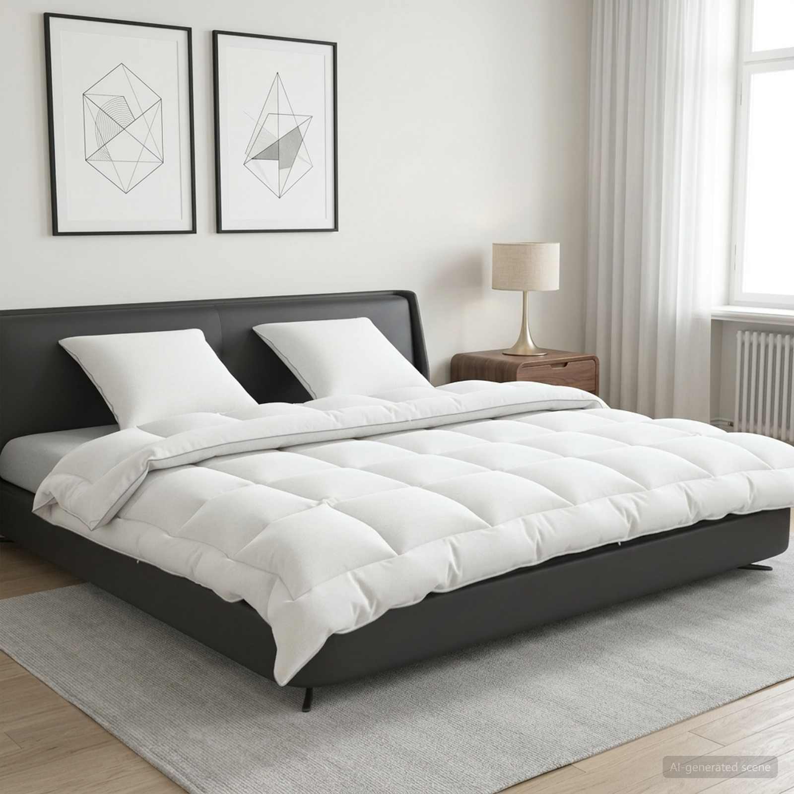 3441947_1.jpg vidaXL Súprava paplóna a vankúša 3 ks 220x240 cm Zima 450 GSM Vlnka – Obrázok 1