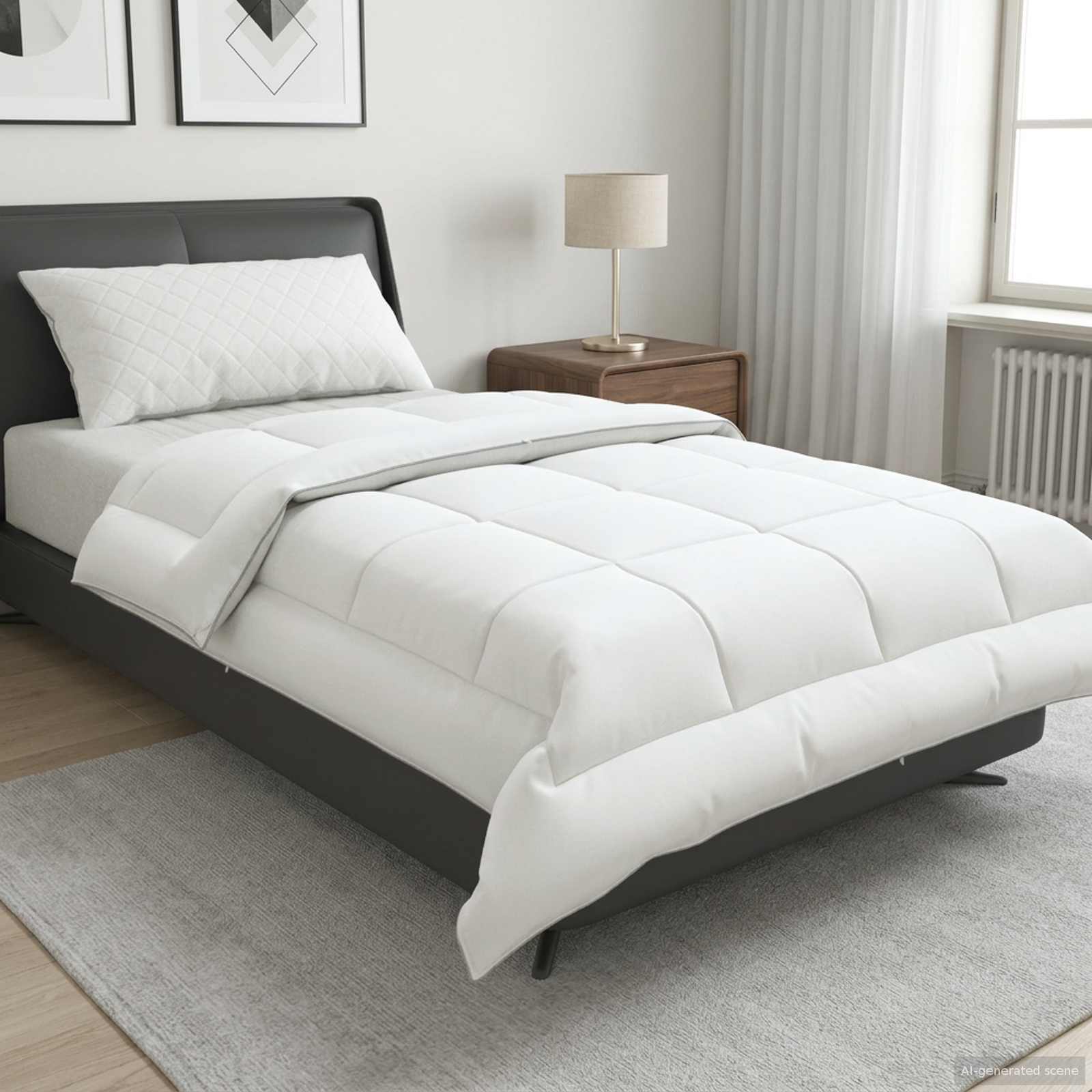 3442107_1.jpg vidaXL Paplón FULDA 152 x 203 cm 4 ročné obdobia 210 GSM Biela – Obrázok 1