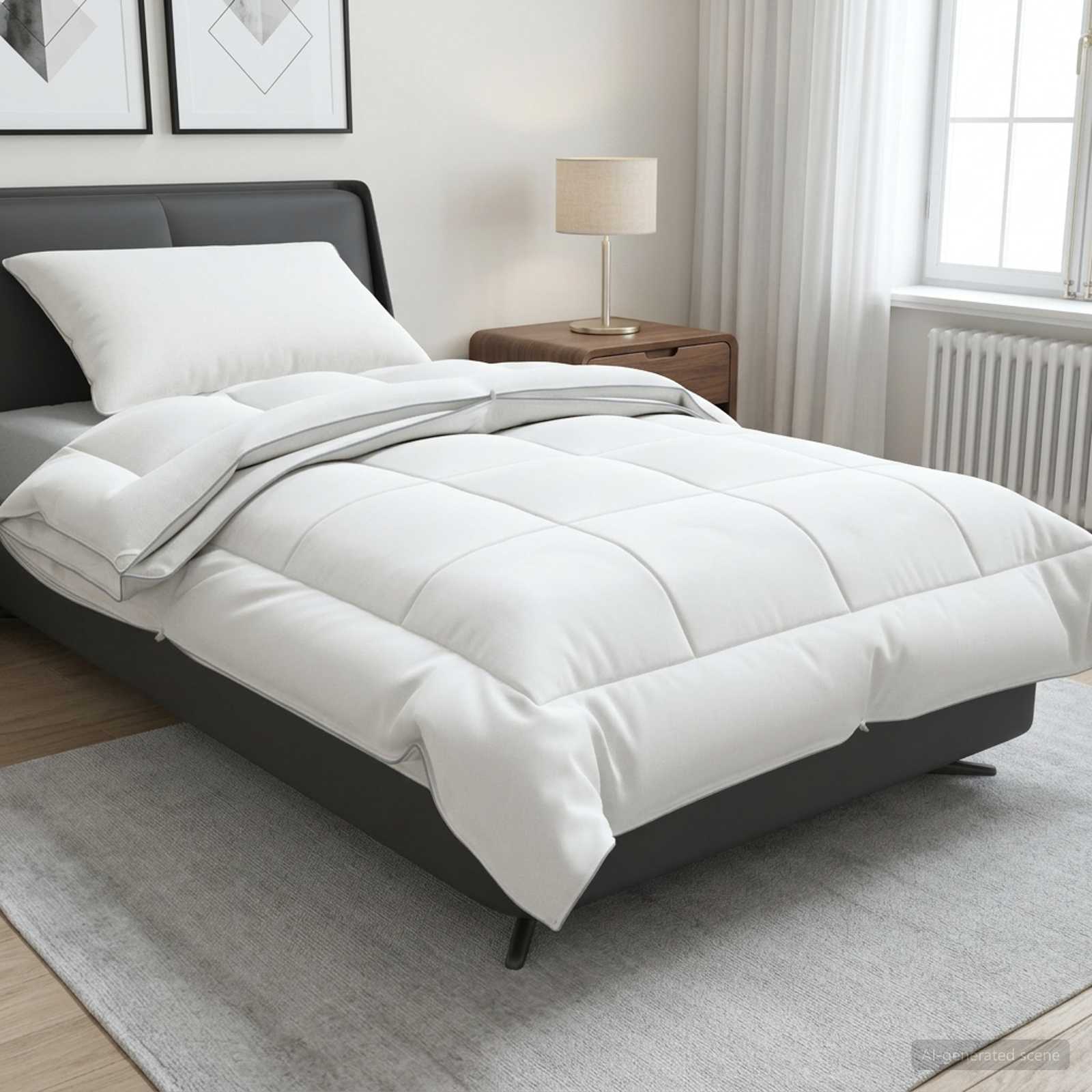 3442113_1.jpg vidaXL Paplón FULDA 155 x 200 cm 4 ročné obdobia 310 GSM Biela – Obrázok 1