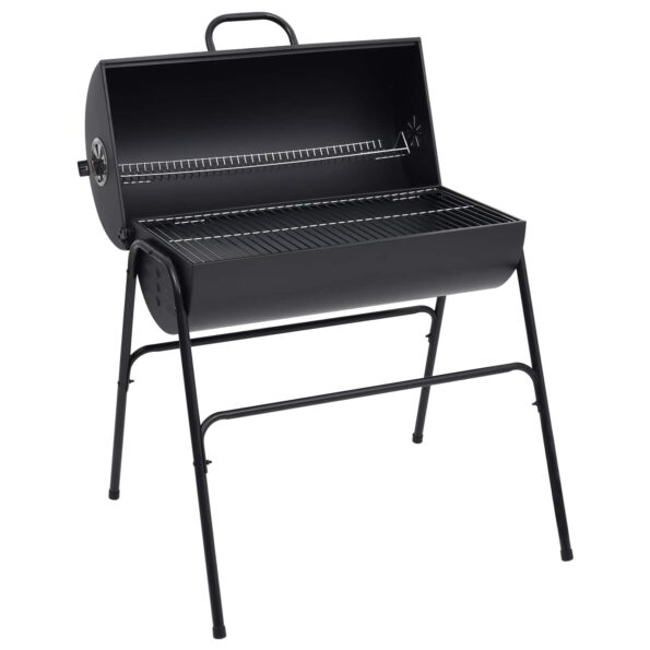 vidaXL Vonkajší gril 3 ks 80 x 73 x 90 cm Kov Čierna – Obrázok 5