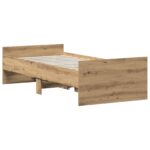 vidaXL Rám postele Dub artisan 100 x 200 cm Kompozitné drevo – Obrázok 5