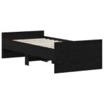 vidaXL Rám postele Čierny dub 100 x 200 cm Kompozitné drevo – Obrázok 5