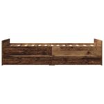 vidaXL Rám postele Staré drevo 90 x 200 cm Kompozitné drevo – Obrázok 4