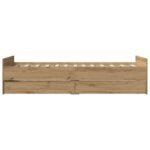 vidaXL Rám postele Dub artisan 90 x 200 cm Kompozitné drevo – Obrázok 4
