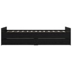vidaXL Rám postele Čierny dub 90 x 200 cm Kompozitné drevo – Obrázok 4