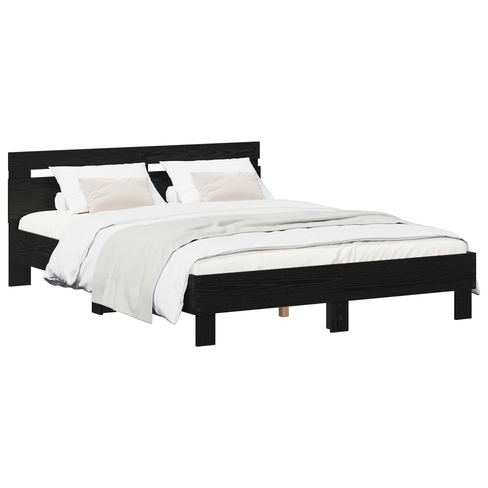 3446596_1.jpg vidaXL Rám postele Čierny dub 135 x 190 cm Kompozitné drevo – Obrázok 1