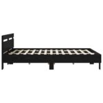 vidaXL Rám postele Čierny dub 135 x 190 cm Kompozitné drevo – Obrázok 4