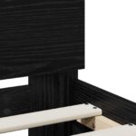 vidaXL Rám postele Čierny dub 135 x 190 cm Kompozitné drevo – Obrázok 6