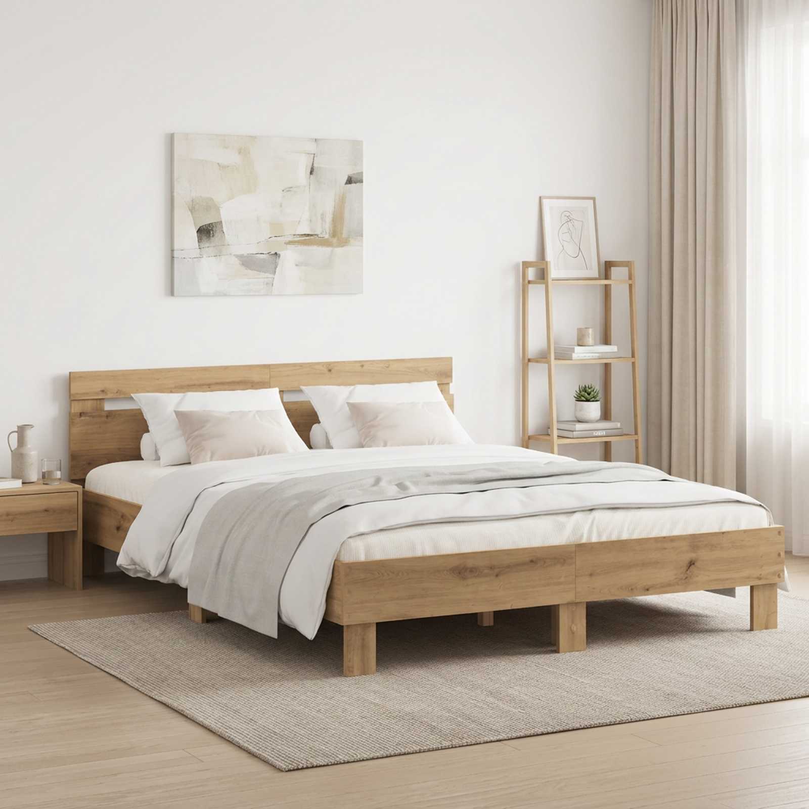 3446598_1.jpg vidaXL Rám postele Dub artisan 120 x 190 cm Kompozitné drevo – Obrázok 1