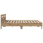 vidaXL Rám postele Dub artisan 120 x 190 cm Kompozitné drevo – Obrázok 5