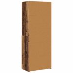 vidaXL Highboard Staré drevo 70 x 42,5 x 185 cm Kompozitné drevo – Obrázok 3