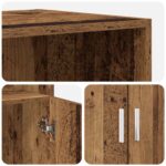 vidaXL Highboard Staré drevo 70 x 42,5 x 185 cm Kompozitné drevo – Obrázok 4