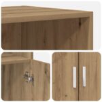 vidaXL Highboard Dub artisan 70 x 42,5 x 185 cm Kompozitné drevo – Obrázok 4