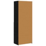 vidaXL Highboard Čierny dub 70 x 42,5 x 185 cm Kompozitné drevo – Obrázok 4