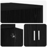 vidaXL Highboard Čierny dub 70 x 42,5 x 185 cm Kompozitné drevo – Obrázok 5