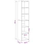 vidaXL Servírovacia skriňa Dub artisan 40 x 41 x 185 cm – Obrázok 7