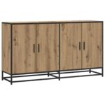 vidaXL Servírovacia skriňa Dub artisan 134 x 35 x 76 cm