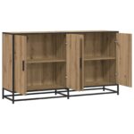 vidaXL Servírovacia skriňa Dub artisan 134 x 35 x 76 cm – Obrázok 3