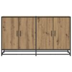 vidaXL Servírovacia skriňa Dub artisan 134 x 35 x 76 cm – Obrázok 4