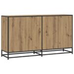 vidaXL Servírovacia skriňa Dub artisan 134 x 35 x 76 cm – Obrázok 6