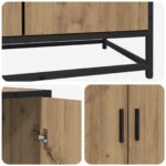 vidaXL Servírovacia skriňa Dub artisan 134 x 35 x 76 cm – Obrázok 7