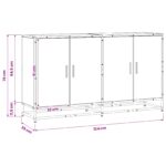 vidaXL Servírovacia skriňa Dub artisan 134 x 35 x 76 cm – Obrázok 9