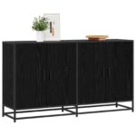 vidaXL Servírovacia skriňa Čierny dub 134 x 35 x 76 cm – Obrázok 2